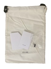 New Authentic Celine Heel Tip Replaxement Dust Bag Cover COA Shoes Bag 14  x 10
