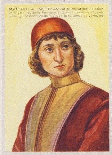 SANDRO BOTTICELLI PEINTURE RENAISSANCE ITALIE FLORENCE IMAGE CARD - Picture 1 of 1