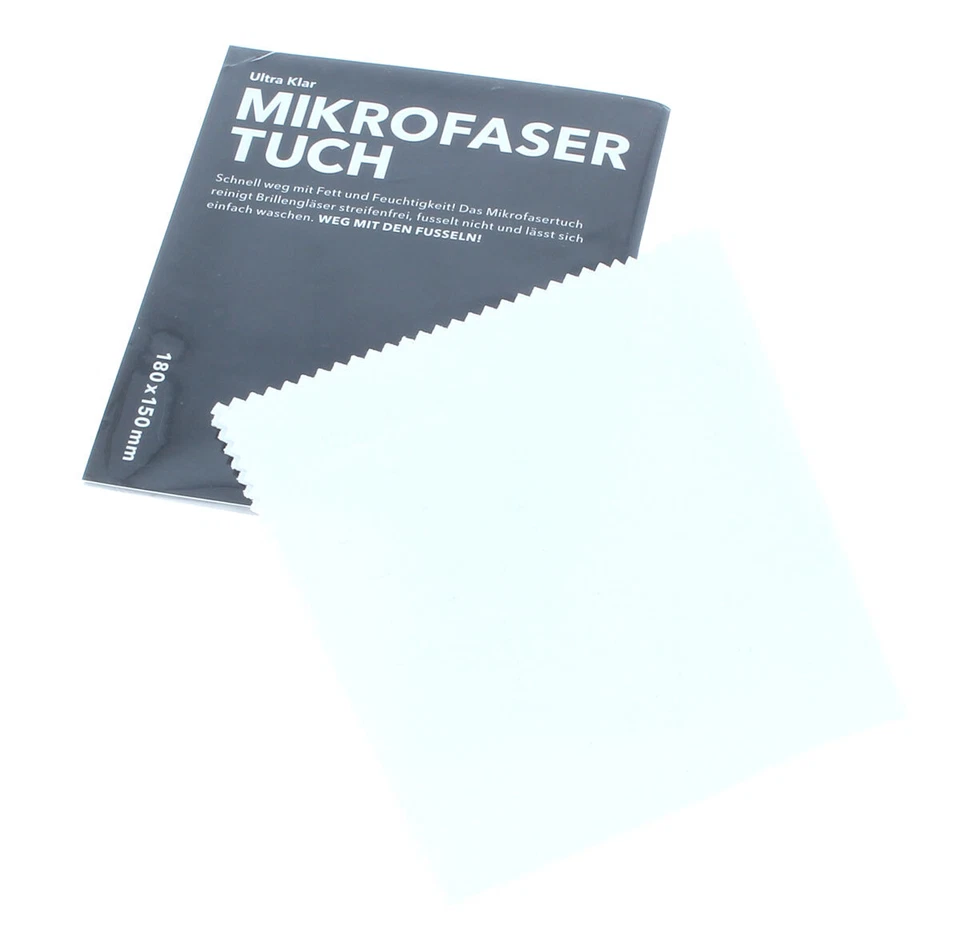 DEUTSCHE AUGENOPTIK AG Ultra-Klar Microfaser Brillenputztuch in weiß - Microfasertuch