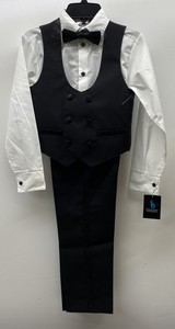 Nuevo con etiquetas chicos jóvenes Reyes por Steve Harvey Esmoquin Talla 8  Negro Traje Negro Esmoquin | eBay