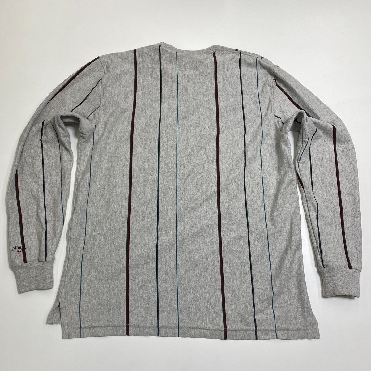 Noah NYC Practice Cloth Shirt Mens XL Gray Stripe Long Sleeve