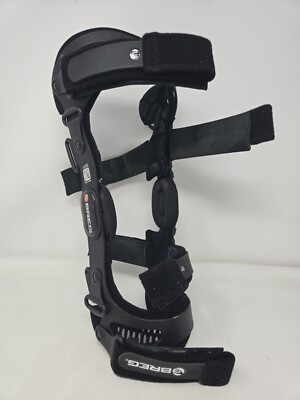 Breg Fusion Knee Brace Size 30 Ligament Support Brace Adjustable Black M RIGHT 