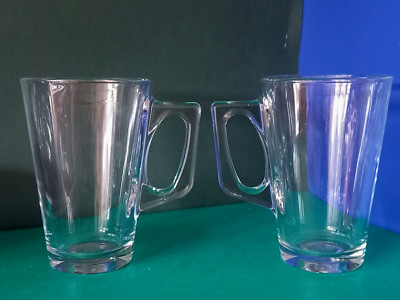 NEU x 2 GLÄSER GRIFF IRISCHER LATTE KAFFEE KLARGLAS von PASABAHCE CIRCLWARE