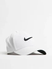Nike Club Structured Swoosh Hat Size L/XL White Black Cap FB5625 100