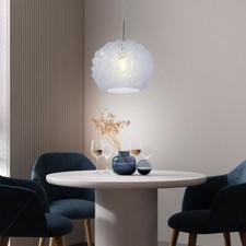 Lampadario Sospeso Lampada Da Pranzo E14 Palla Retro Lampada Da Cucina Vetro Blu