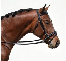 Bobby's Signature Series Padded Crown Dressage Bridle with Flash - Horse Sized