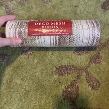 Christmas deco mesh ribbon 10  x 30  2010 hobby lobby