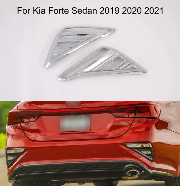 Chrome Car Rear Fog Light Lamp Cover Trim For Kia Forte Sedan 20192020