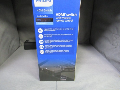 Philips 4 Port 2.2 HDMI Switch With Wireless Remote Control - Black - Picture 3 of 4