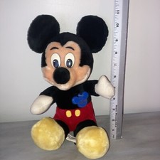 A Disney Original Parks Mickey Mouse Plush Soft 10.5 Tall Sitting Orig Tag