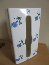 Vintage Phylrich France Porcelain floral Tissue box holder wall mounted