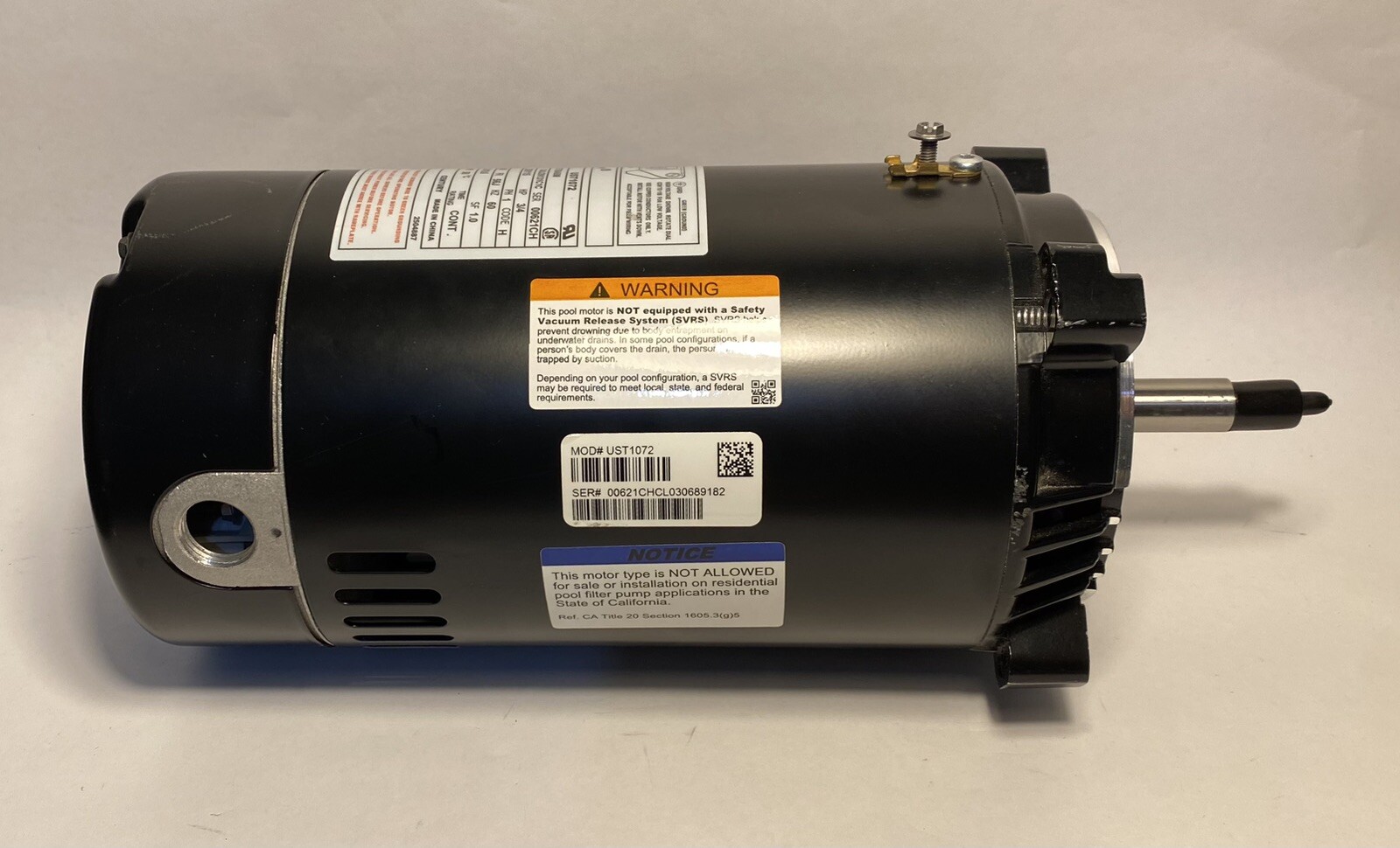 Century 3/4 HP UST1072 Replacement Round Flange Pool Pump Motor eBay