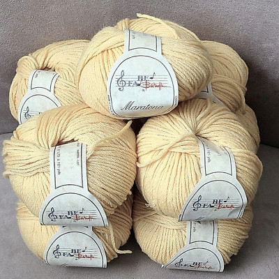 Lot of  Maratona by Zegna Baruffa - 100% Merino Wool - Yellow - 9 Balls