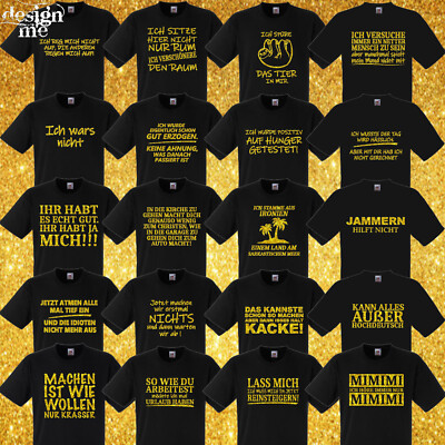 T-Shirt mit Spruch witzig Sprüche lustig fun Gold Glitzer Motiv Geschenk