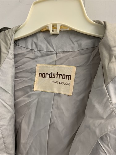 Nordstrom Jacket Women's 12 Windbreaker Rain Vintage Long Trench Coat Gray - Picture 2 of 12