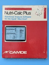 Nutri-Calc Plus Nutritional Analysis Software Apple Macintosh Camde 1986 Vintage