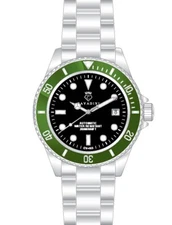 CAVADINI Automatic Stainless Steel 30 BAR XL 1 25/32in CV-463X Black-Green