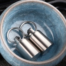 1PC Waterproof Metal Medicine Pill Box Case Bottle Holder Container Keychain