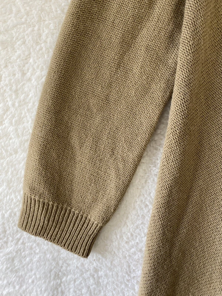 Suéter Spiegel Mujer Grande Mezcla de Lana Beige Frente Abierto Cárdigan Pesado Foto 4 de 4