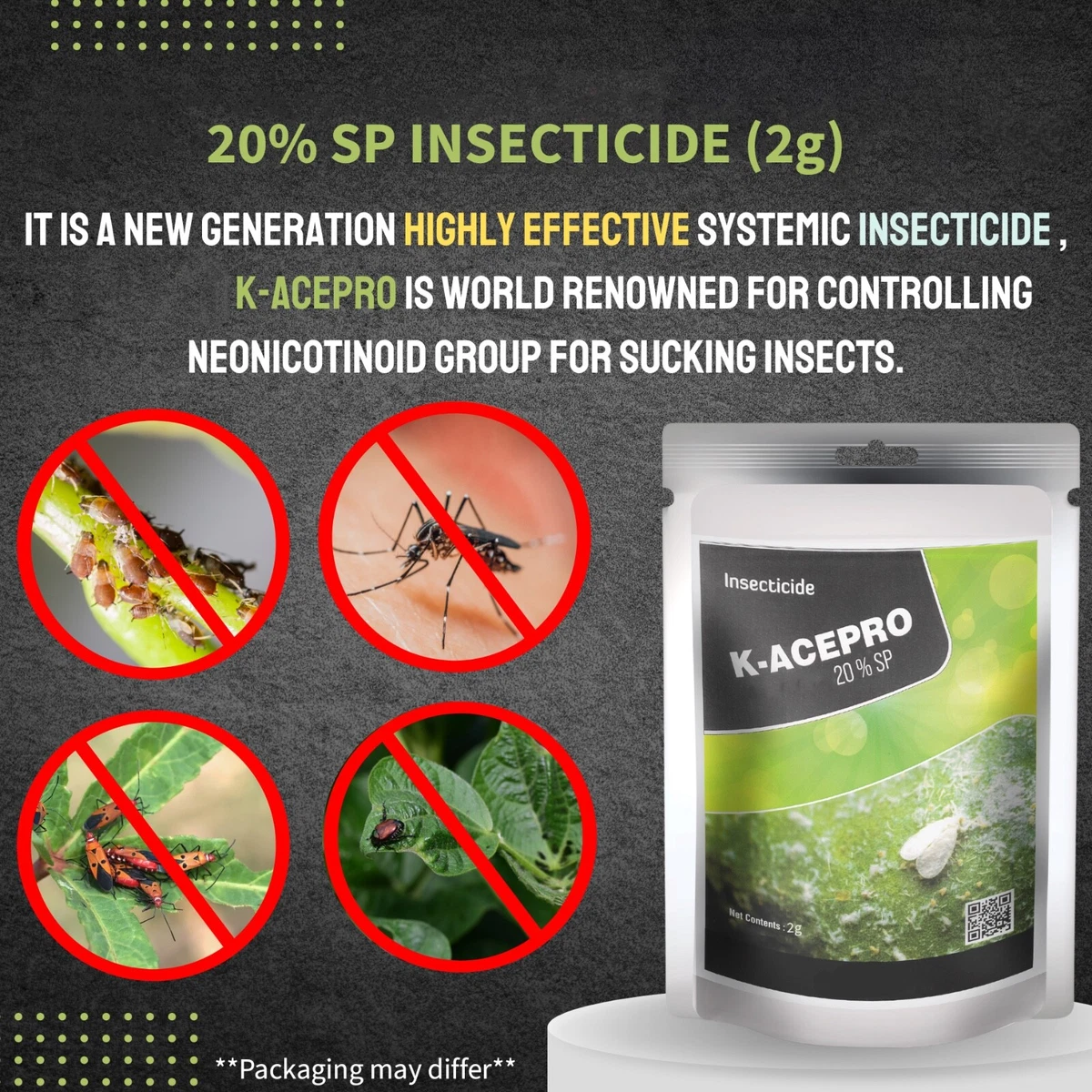 20 SP Insecticide killer Aphids Whitefly Thrips Jassid Leafminer 2g 5Litre spray