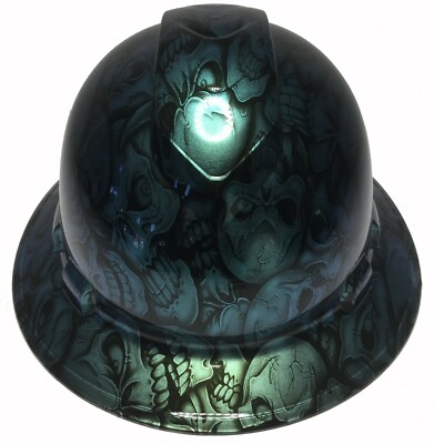Hydro Dipped Hard Hat Ridgeline FB Custom Blue Green Chameleon