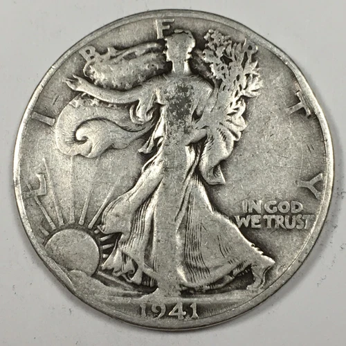 1941-S Walking Liberty Half Dollar - Fine (F) KM#142 - 6494