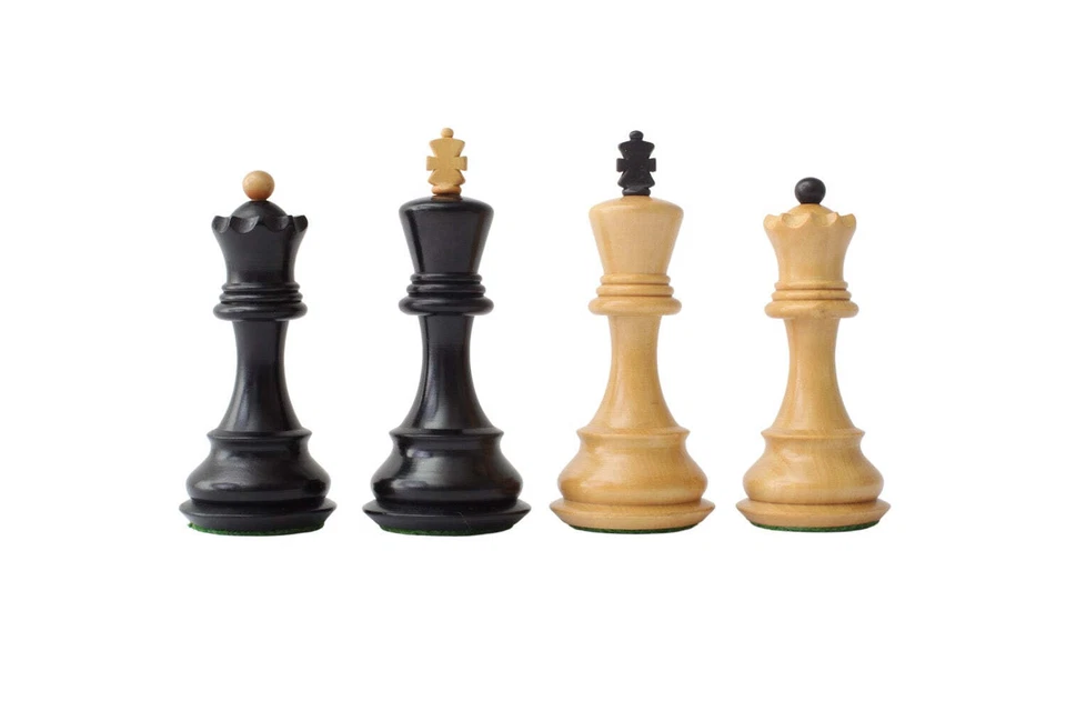 Zagreb '59 Series Chess Pieces - Ebonized Boxwood - 3.7" King - Image 4 of 4