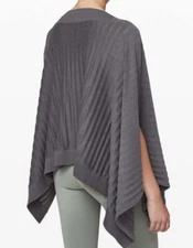 Lululemon Poncho Forward Flow Knit Cape Gray One Size