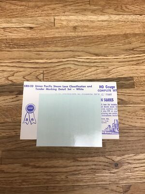 Champ Decals HO Scale Blue Ribbon BRH-23: Union Pacific Steam Loco Marking Set