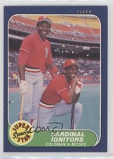 1986 Fleer Vince Coleman Willie McGee #636 0t3