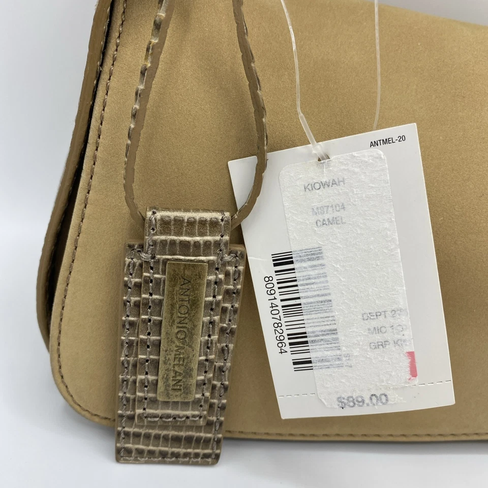 Bolso de Hombro Antonio Melani Baguette de Cuero Marrón Foto 3 de 4