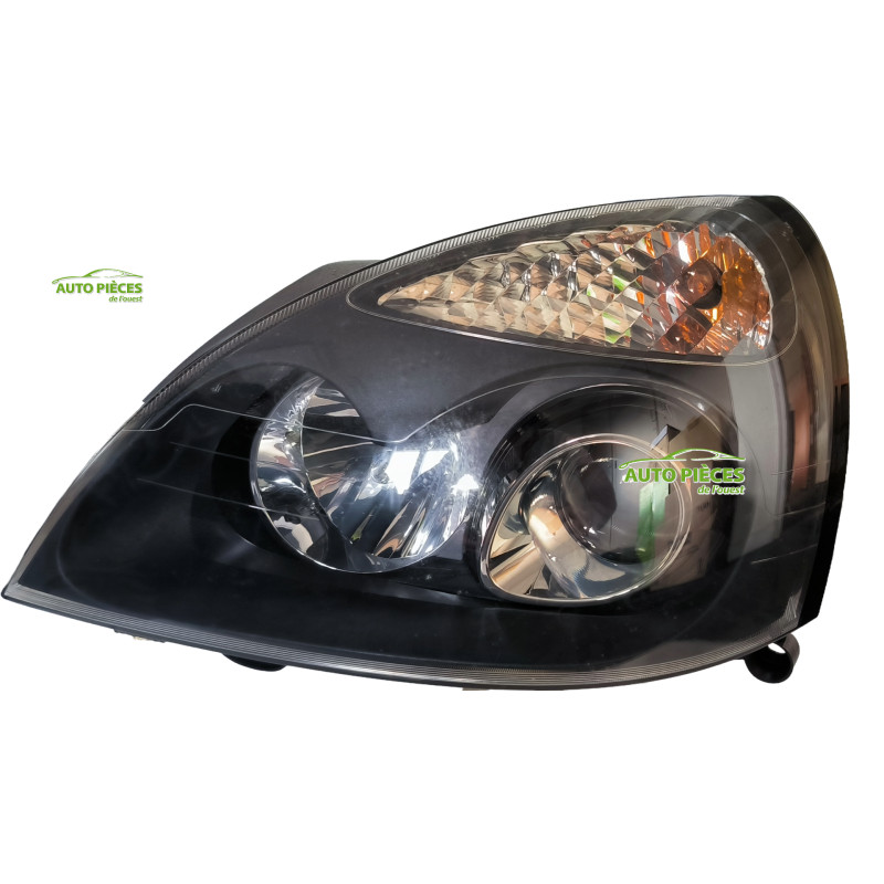 Optique phare projecteur avant gauche Clio 2 phase 1 noir h7 h1