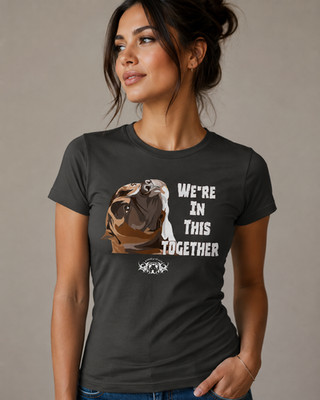 We're In This Together Womens' Slim Fitted T-Shirt Pit Bull Mom NWT