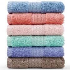 Washcloths Set, 100 Cotton, 6-Pack Wash Cloths, 13  x 13  