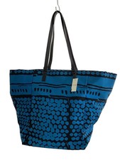BOTTEGA VENETA Tote Bag Canvas BLU All over pattern VQ041 4364