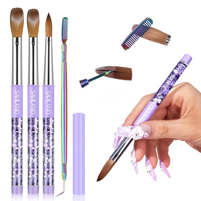 #ad Kolinsky Acrylic Nail Brush Set: Size 61014 Professional Nail Brushes Cleaner $20.99