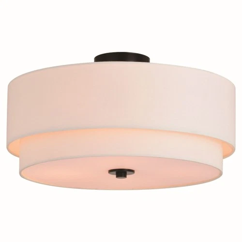 Vaxcel - Burnaby - 4 Light Semi-Flush Mount In Mid-Century Modern Style-10.75 - Picture 1 of 4
