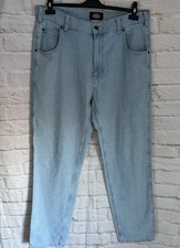 Dickies Carpenter Jeans Uomo W36 L32 Blu Denim Pantaloni da Lavoro Classici 