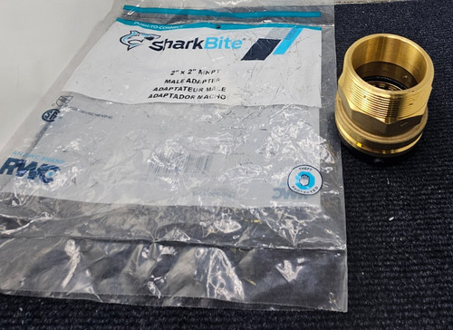 SharkBite UXL115450M 2" x 2" MNPT Adapter Push to Connect Brass Plumbing Fitting