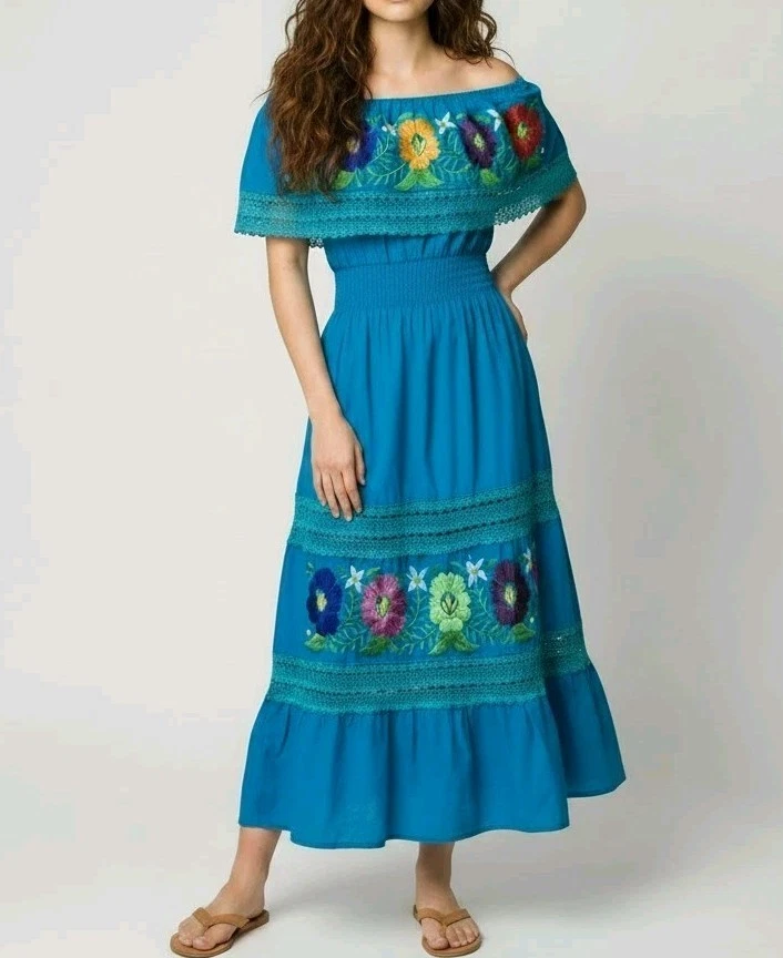 sachin and babi light blue dress Mexican Baby Dress Toddler Girl Mexican Dress main image 1