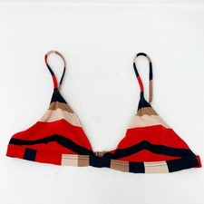 Marc Jacobs Striped Bikini Triangle Top Size S Adjustable