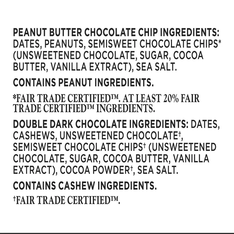 Mini Barras Larabar, Chispas de Chocolate con Mantequilla de Maní y Doble Chocolate Oscuro 36ct Foto 4 de 4