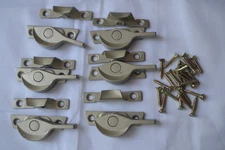 6 Sets Used Sliding / Double Hung Window Sash Locks & Keepers   #30345 & 40364