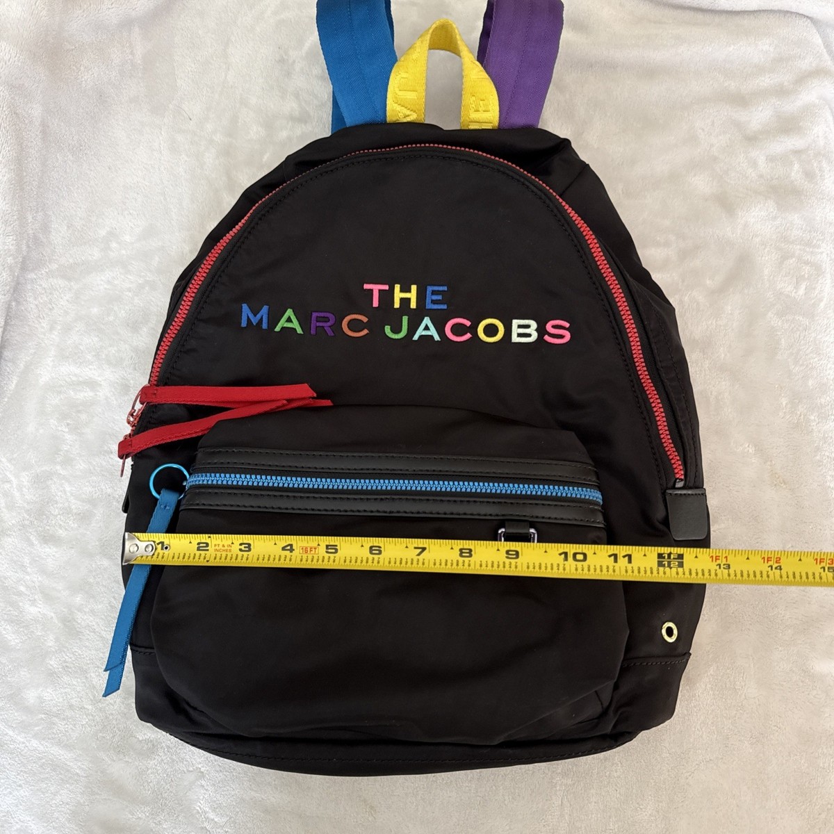 Marc Jacobs Rainbow Pride Black Red Logo Unisex Large Nylon Tech