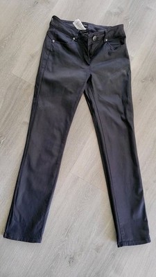 Laura Kent * Stylische Lederhose * Aubergine mattglanz * Größe 36 * Topp