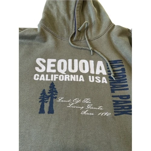 Sequoia National Park Unisex Green Gorpocore Hoodie, Large image 6