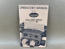 Vintage 1953 Coxhead DSJ operators manual thumbnail