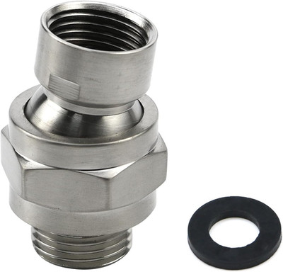Brushed Nickel Shower Head Swivel Ball 360°Brass Chrome Shower Head Elbow Adapte