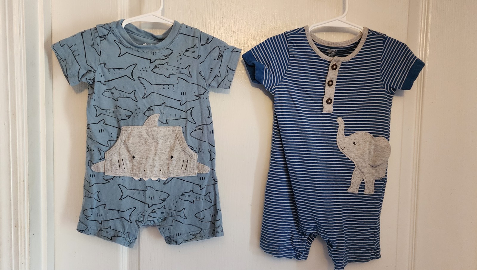 (2) EUC Carter's Rompers 12 Month