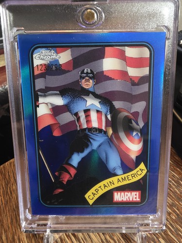 Captain America [Red Wave Refractor] #FA-CA Marvel 2025 Topps Chrome Comics Facsimile Autograph card